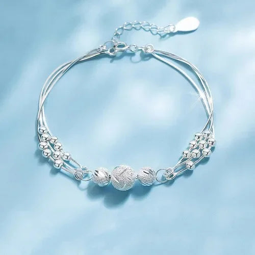925 Sterling Silver Heart Shaped Necklace Bracelet Set for Women Vintage Korean Crystal Bracelets High Quality Set Party Jewelry - Madeinsea©