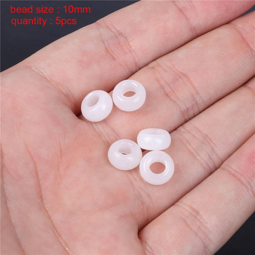 New Natural Stone Bead Clear Quartz Crystal Smooth Matte Faceted Spacer Beads DIY Handmade Bracelet Earrings For Jewelry Making
