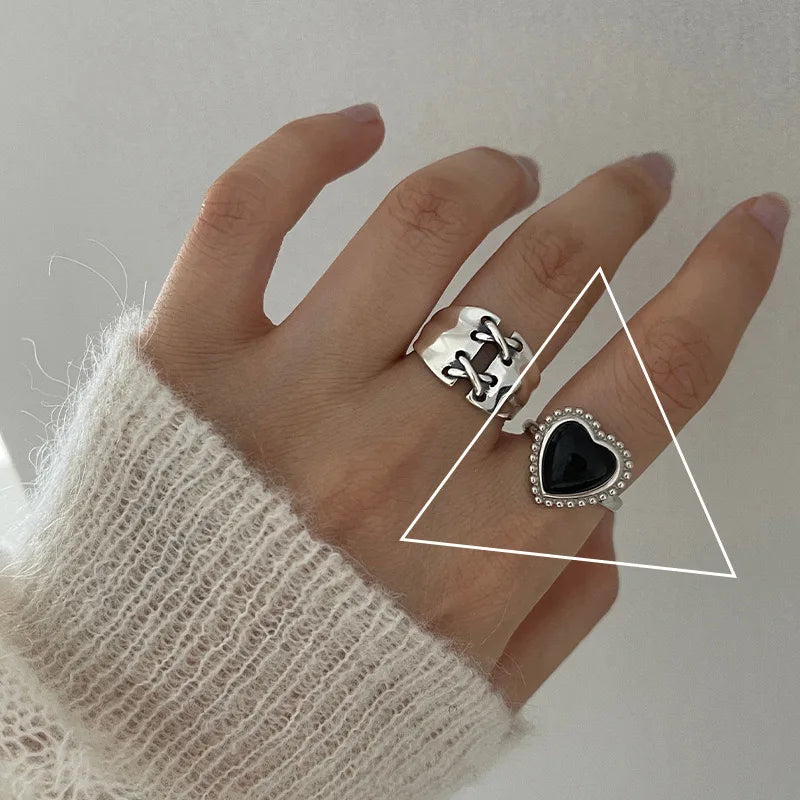 BF CLUB 925 Sterling Rings for Women Fashion Geometric Handmade Irregular Gold StarRing Simple Fine Jelwery Party Christmas Gift - Madeinsea©