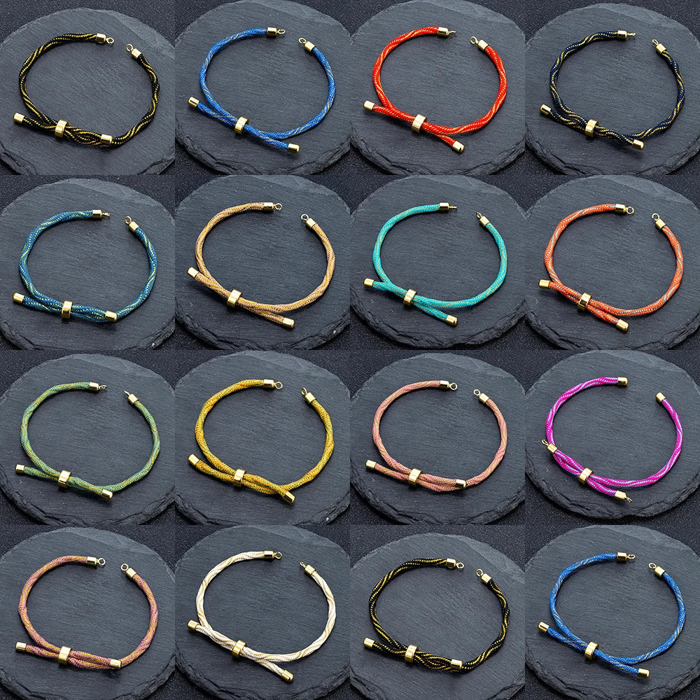 MKENDN Half Finished Adjustable Cord Bracelet DIY Bracelet Silk Cord Accessories  Bracelet Findings Craft
