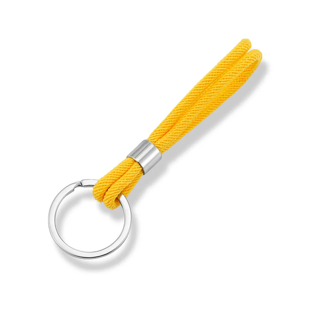 MKENDN Handmade Simple Waterproof Nautical Rope Keychain Outdoor Rock Climbing Camping Rescue Emergency Survival Rope Metal Gift