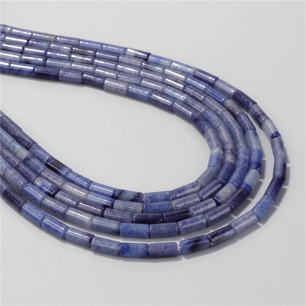 5x9mm Natural Cylinder Column Stone Bead Agat Aventurine Amethyst Jasper Quartz Loose Spacer Beads DIY Necklace Earring Bracelet