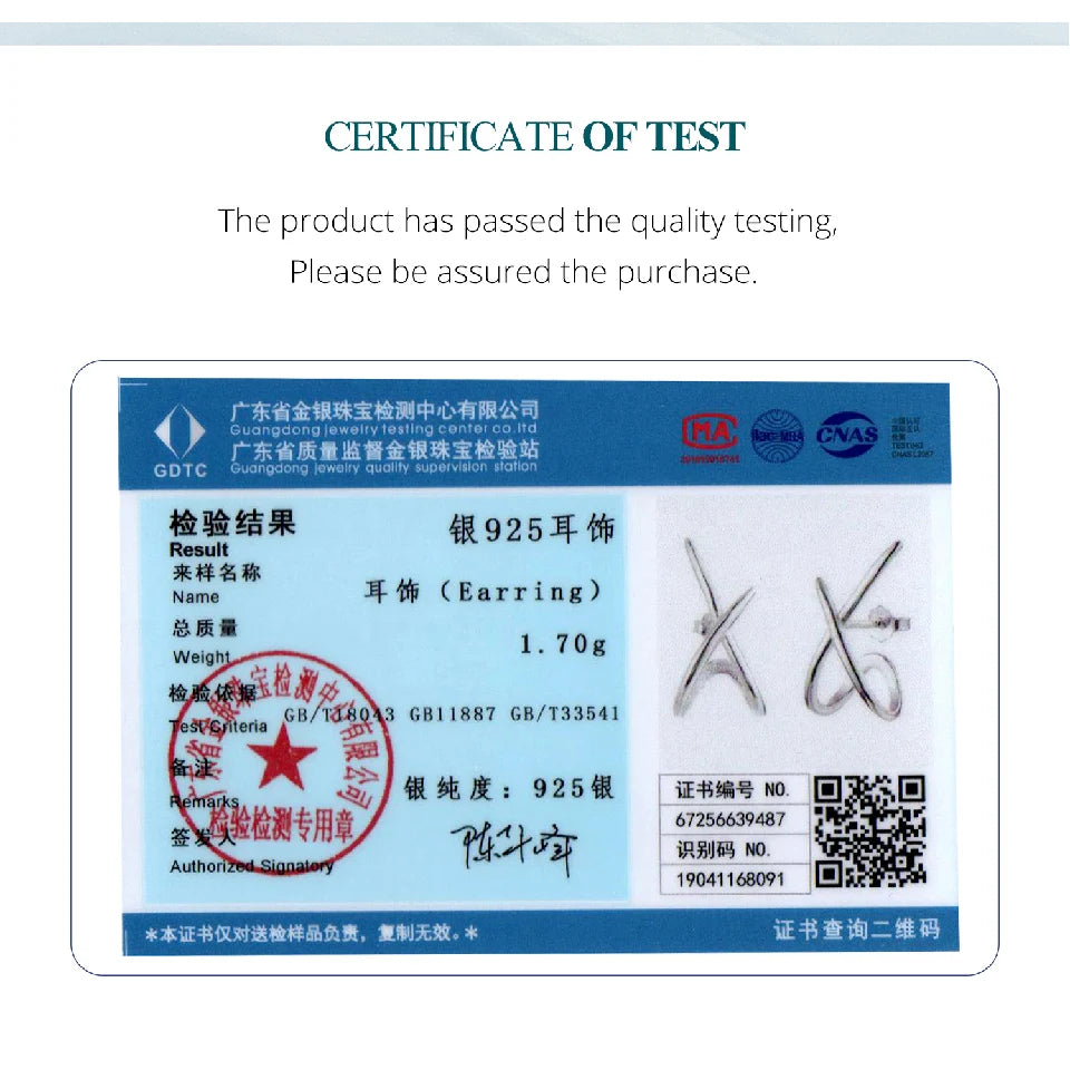 BAMOER Ohrstecker aus 925er Sterlingsilber in X-Form für Damen, vergoldete, hypoallergene Ohrringe, schickes Schmuckgeschenk für jeden Tag