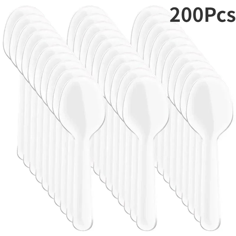 Mini Ice Cream Spoon Disposable Dessert Spoons Wedding Party Tableware Kitchen Accessories Tool Birthday Party Supplies - Madeinsea©