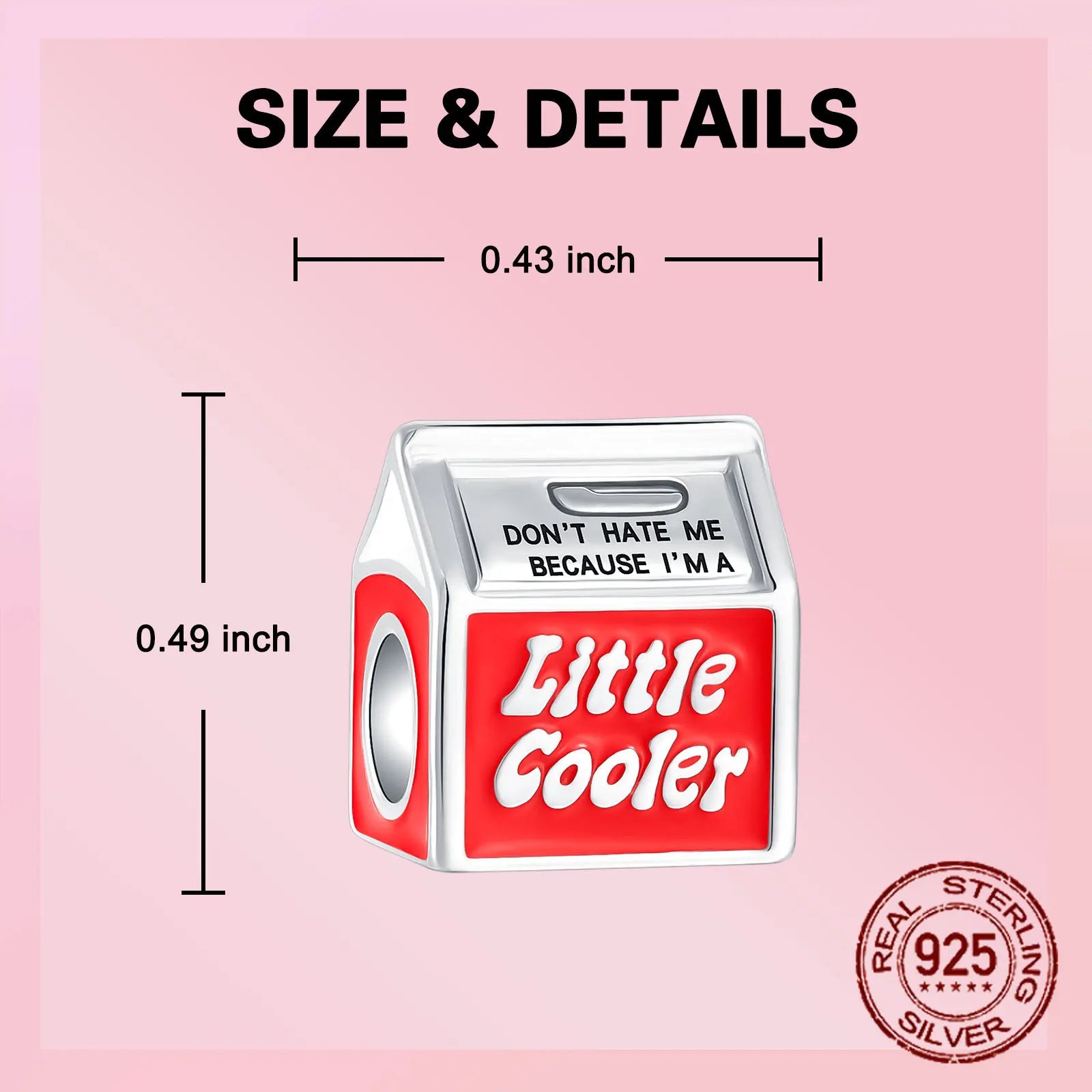925 Sterling Silver Personality Milk Carton Beads Little Cooler Charm Fit Original Charm Bracelets Women DIY Jewelry Gift