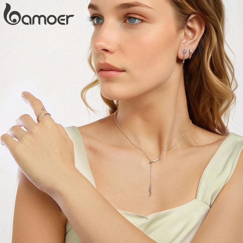 BAMOER 925 Sterling Silver Cute Snake Hoop Huggie Earrings, Hypoallergenic Animal Jewelry Birthday Gift for Women BSE1149