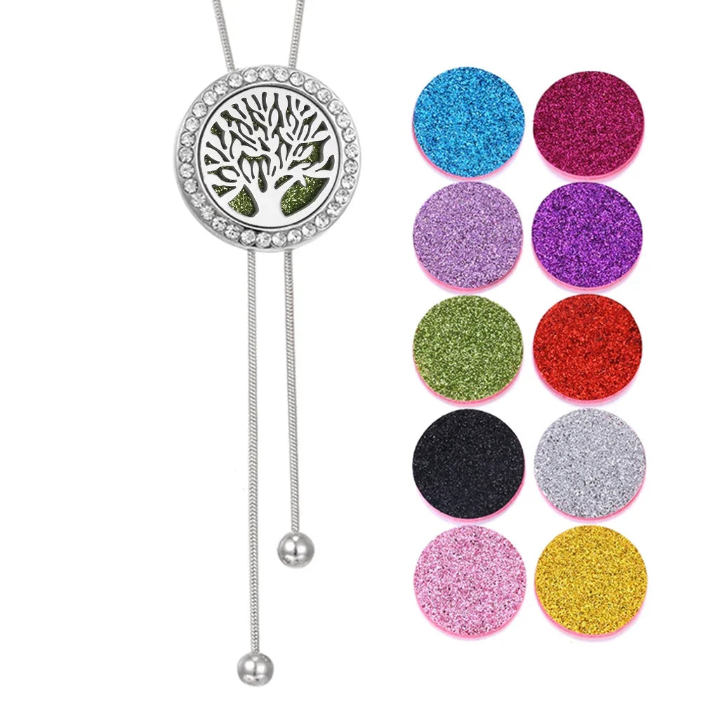 New Long Tassel Aromatherapy Necklace Perfume Essential Oil Diffuser Pendant Necklace Scent Aroma Jewelry Women Tassel Necklaces