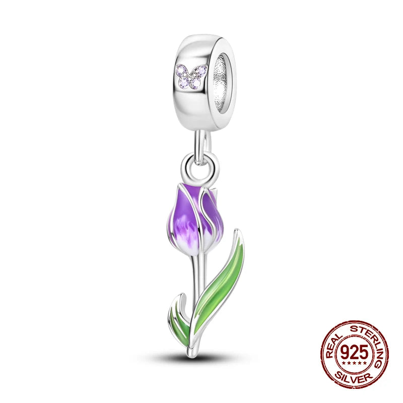 100% 925 Sterling Silver Dragonfly Butterfly Luminous Insect Charms Beads Fit 3mm 925 Original Bracelets DIY Party Jewelry