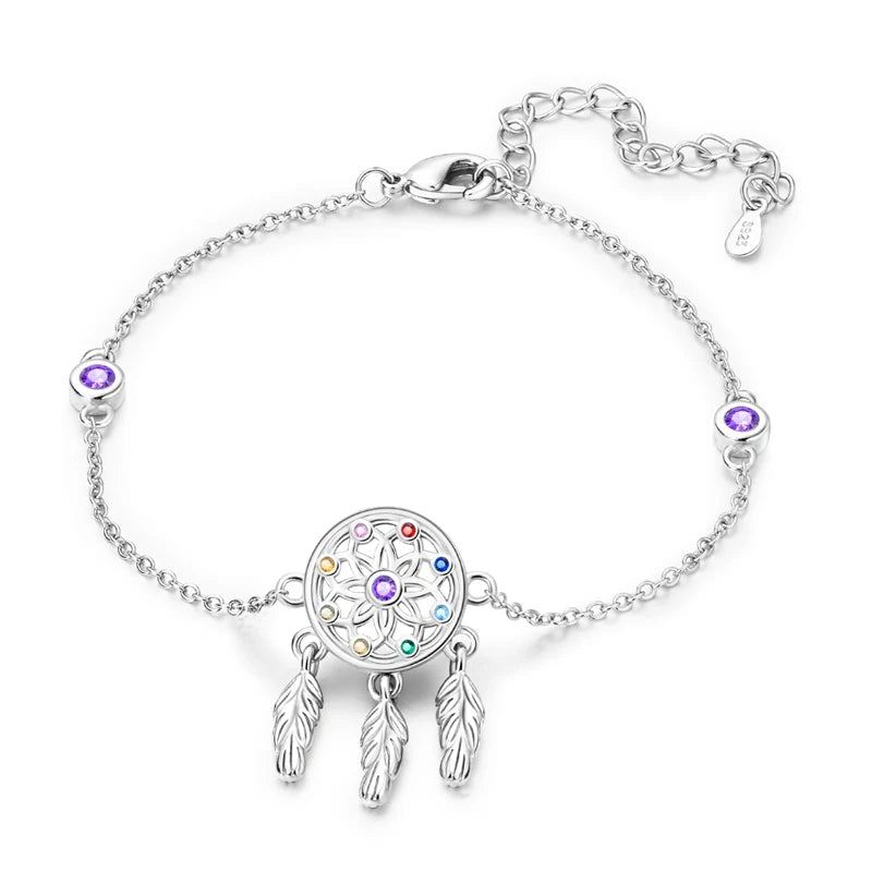 Trendy Bracelet For Women 925 Silver Sparkling Lucky Infinite Symbol Sakura Sunflower Butterfly Pendant Bracelet Wedding Jewelry