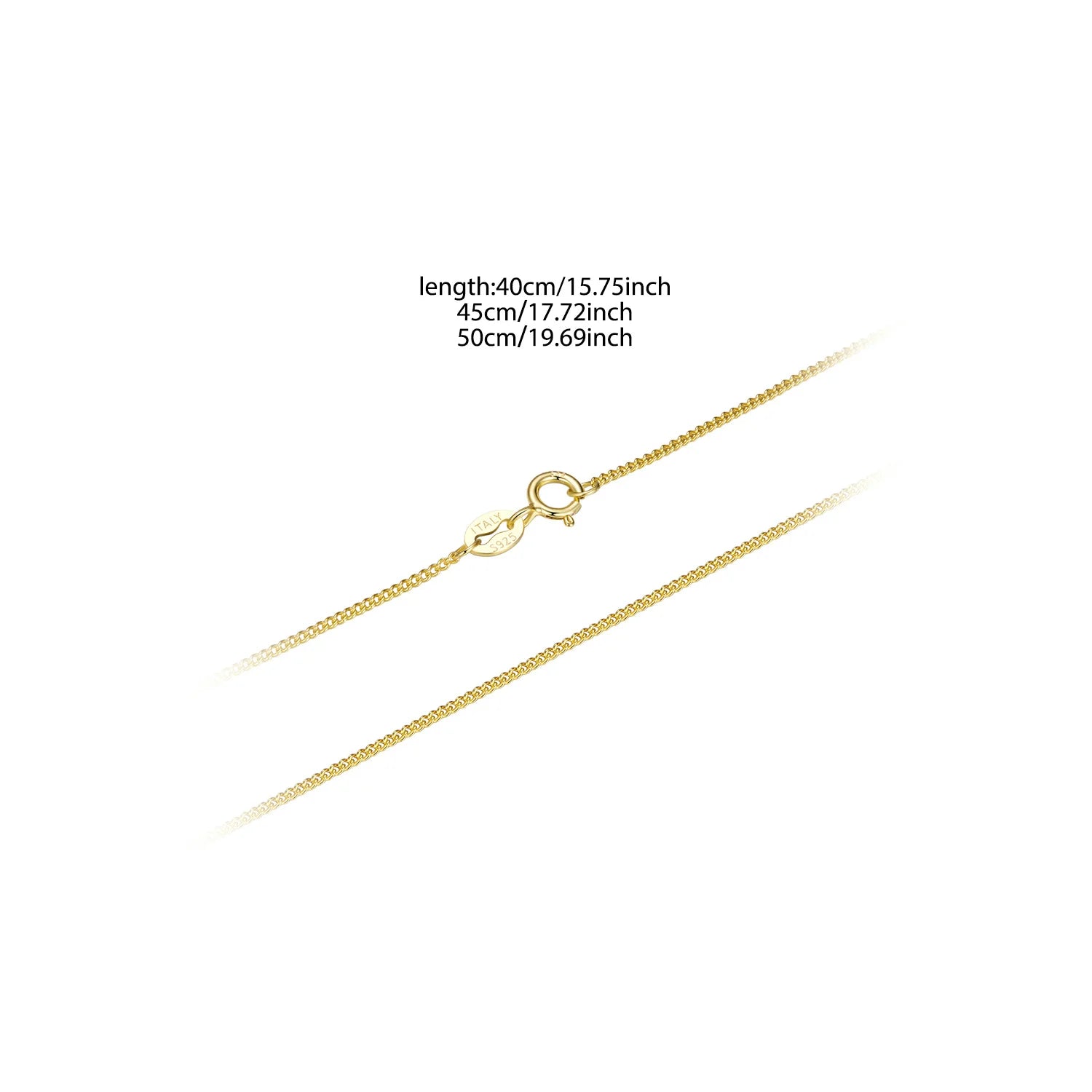 WOSTU 925 Sterling Silver Snake Chain Box Necklace 18k Gold Basic For Women Girls Fit Pendant&Charm Fine Jewelry Thin&Strong