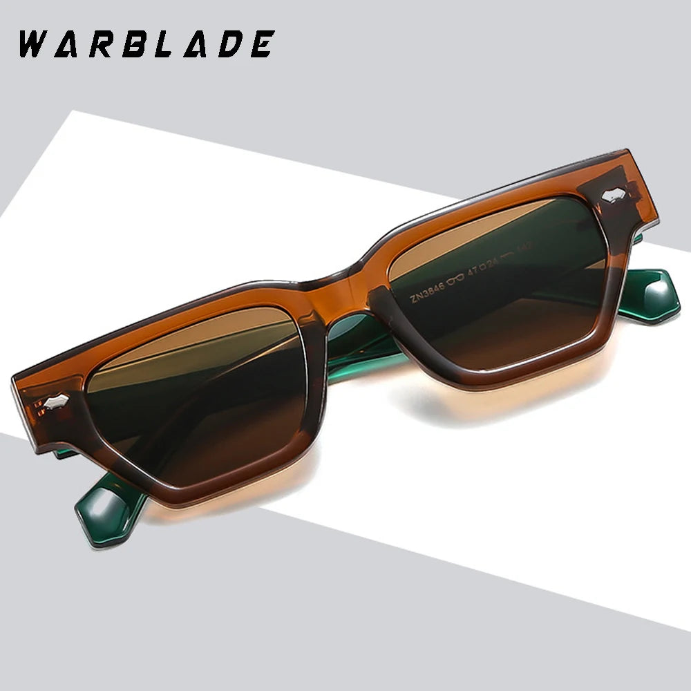 Small Square Frame Rice Nail Sunglasses For Men High-end Trendy Street Photography Sunglasses For Women Fashion Designer Glasses