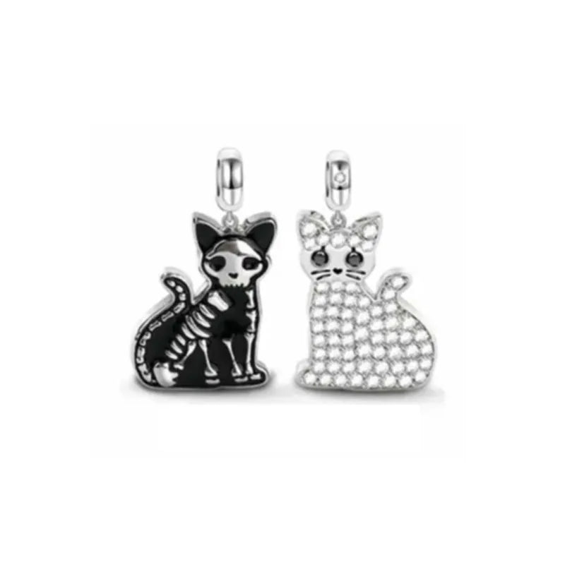 New European Style 925 Silver Black, Bagua, Watch Computer, Camera, Cat, Bead Pendant, Original Bracelet DIY Women's Jewelry