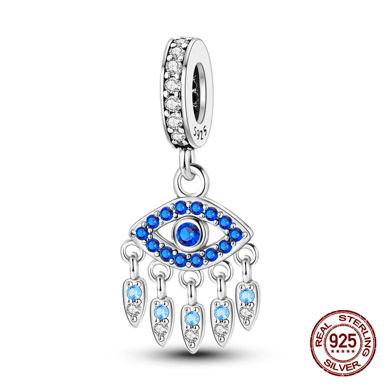 100% 925 Sterling Silver Sparkling Cat Moon Sun and Stars Charms Pendants Fit 3mm 925 Original Bracelets DIY Fine Jewelry