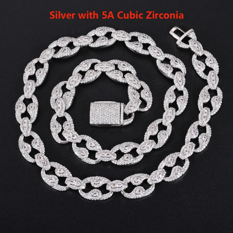 New 925 Silver Chains Original Certified for Man Women Luxury Eyes Moissanite Diamond Necklace 18k Gold Jewelry Packaging Gift