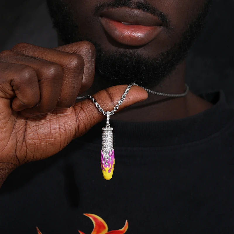 TUHE luminous Copper Iced Out For Man Hip Hop Jewelry