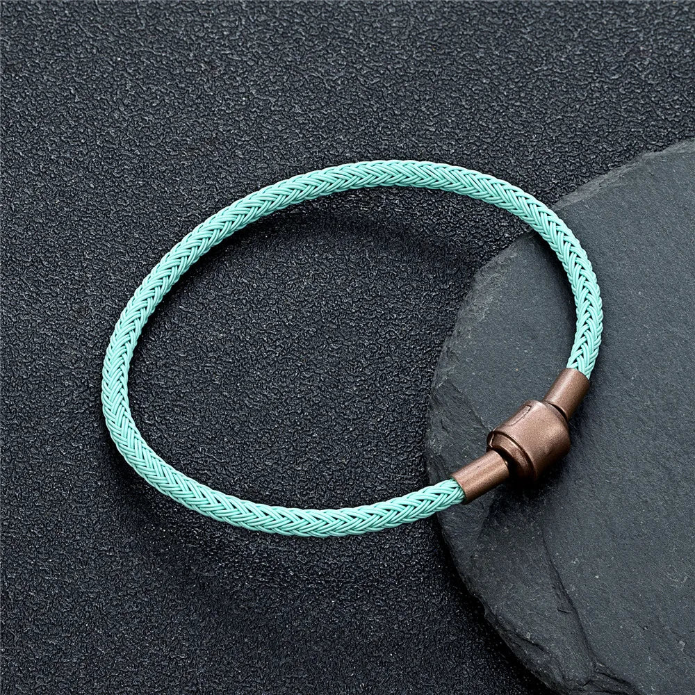 MKENDN DIY Simple Style Men Women Jewelry Non-fading Steel Wire Rope Bracelet Classic Cuff Charm Bracelet for Male Female Gifts