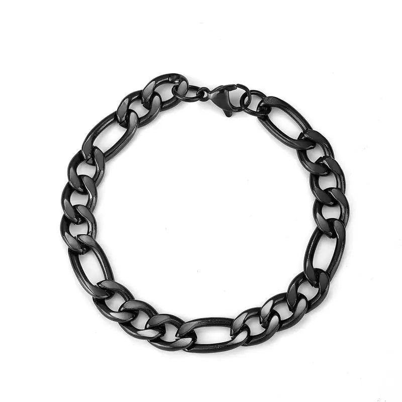 3/5/7/11mm Stainless Steel Figaro Chain Bracelet Bangle for Men Women Hiphop Trendy Wrist DIY Bracelet Jewelry