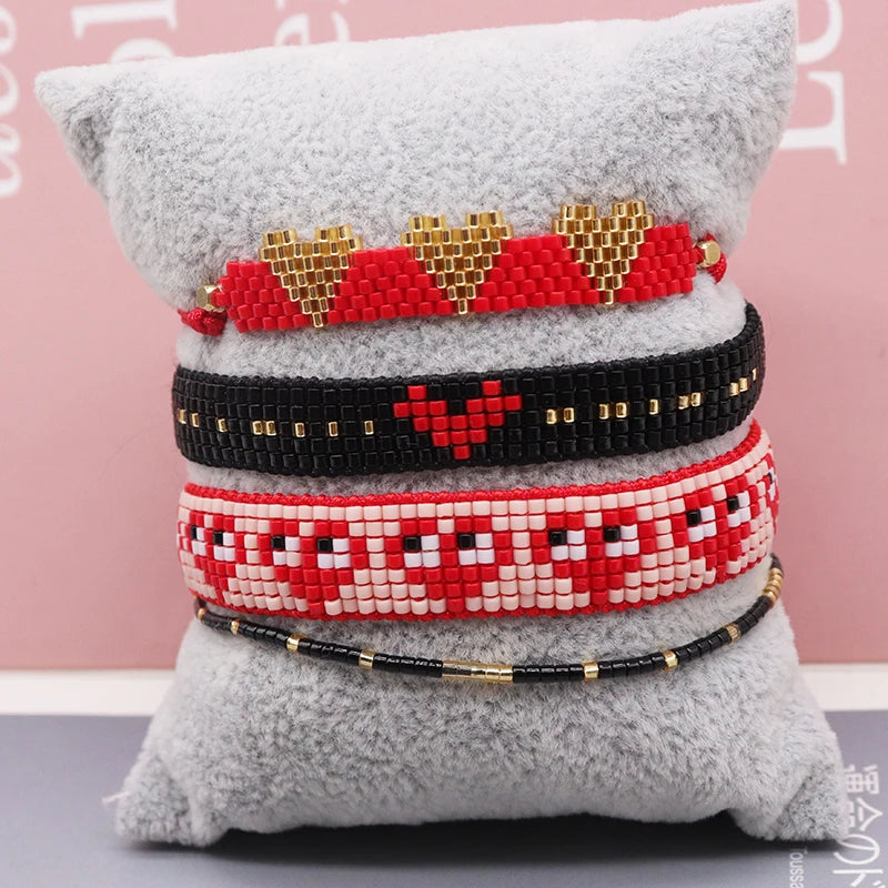 Miyuki beads hand woven Bohemia jewelry atmosphere luxury shiny seed beads adjustable bracelet elegant women's party Gifts