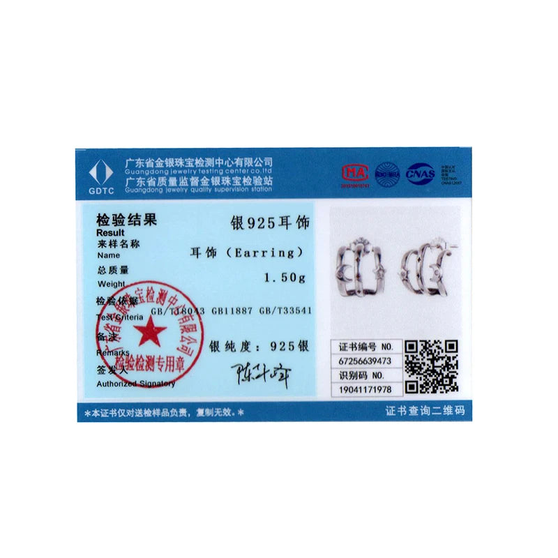 WOSTU 925 Sterling Silver Multi-layer Leaves Earrings Moon Star Fashion Trends for Women Birthday Daily Party Fine Jewelry Gift