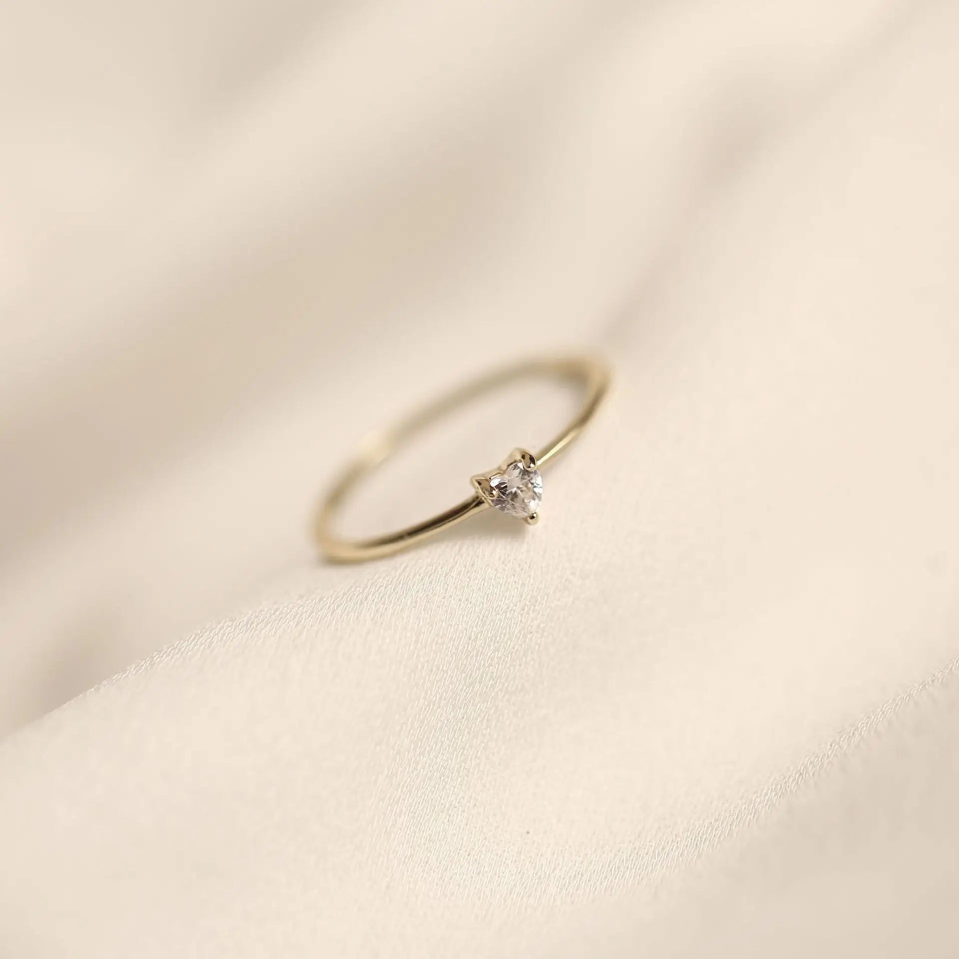 925 Sterling Silver Plated 14K Gold Exquisite Inlay Zircon Heart Ring for Women Simple Temperament Wedding Party Jewelry