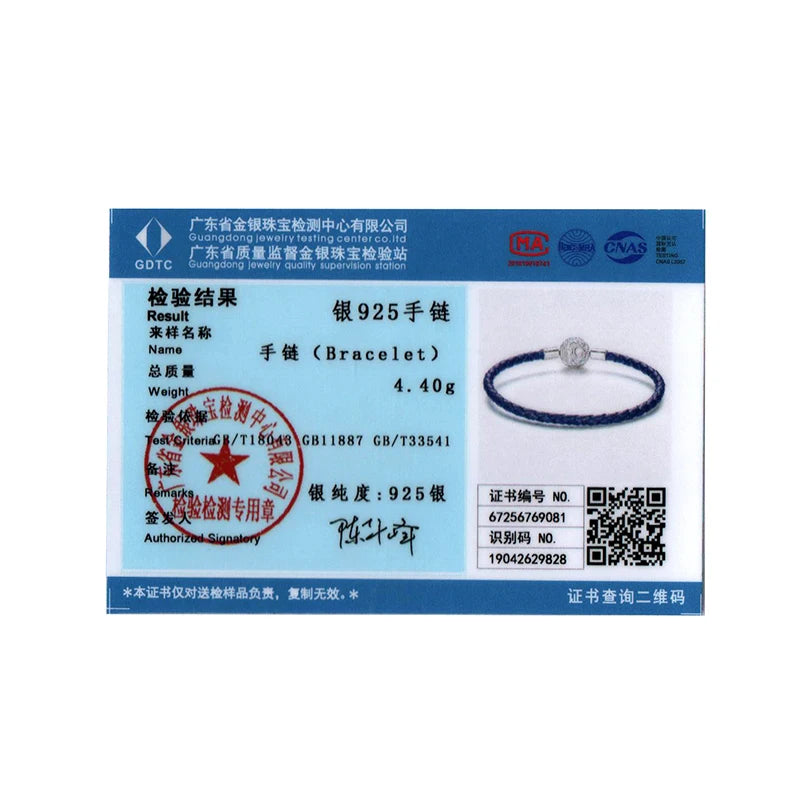 WOSTU 925 Sterling Silver Round Buckle Basic Leather Bracelet Retro Scroll Pattern Original for Woman Man Gift Fine Jewelry DIY