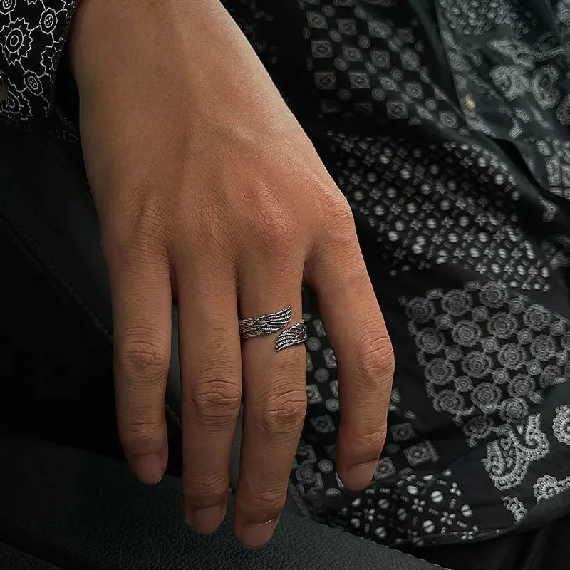 Retro Angel Demon Wings Ring Series For Men Women Punk Gothic Open Ring Creative Unisex Alloy Jewelry Accessories Gift For Lover