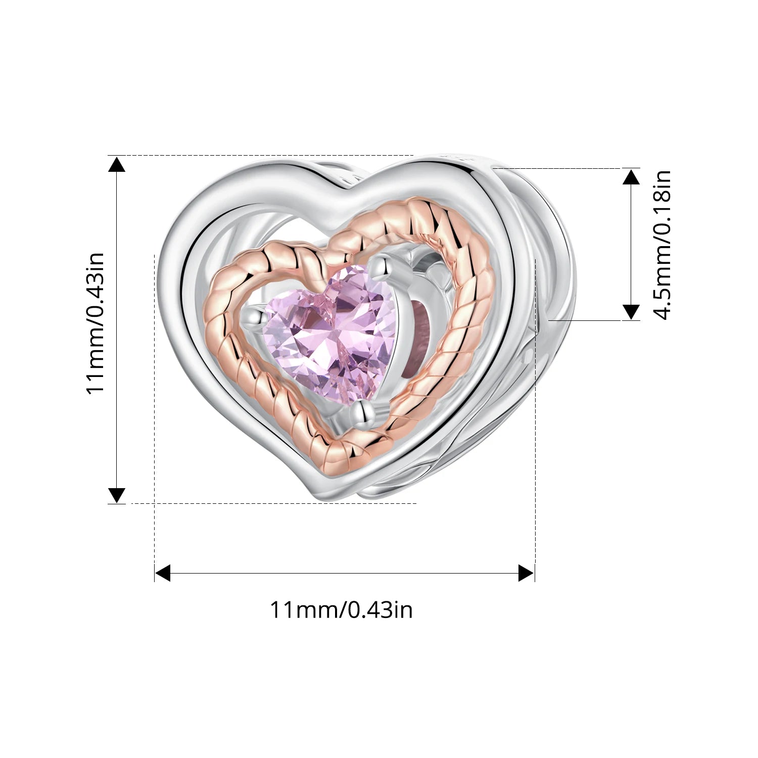 BISAER 925 Argent Sterling Petit Prince &amp; Rose Charm Perle Clochette Princesse Coeur Croix Coquillage Pendentif Fit DIY Bracelet Bijoux