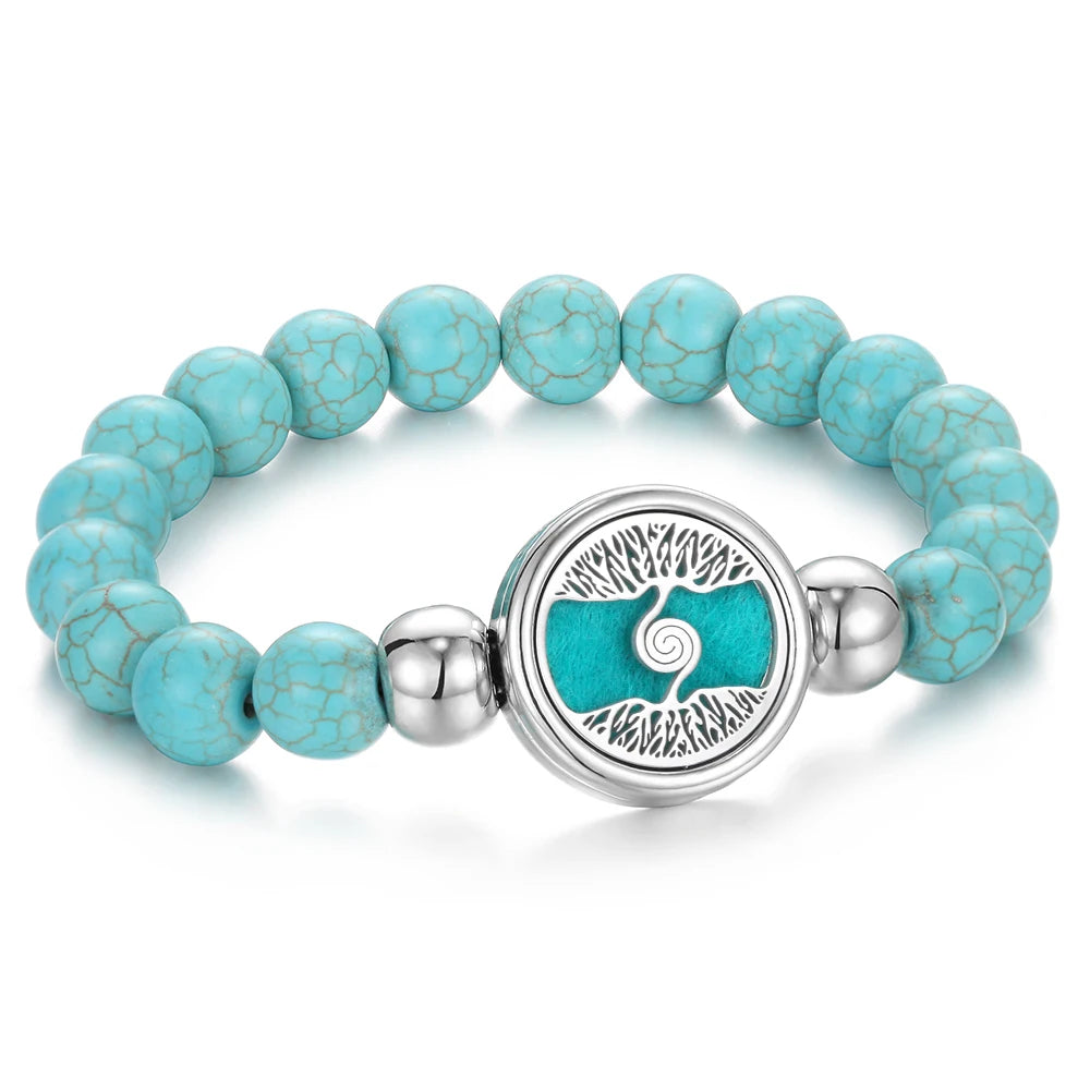 Aromatherapy Beaded Bracelet Aroma Jewelry Essential Oil Bracelet Elastic Beads Bracelet Perfume Aroma Diffuser Locket Bracelets - Madeinsea©