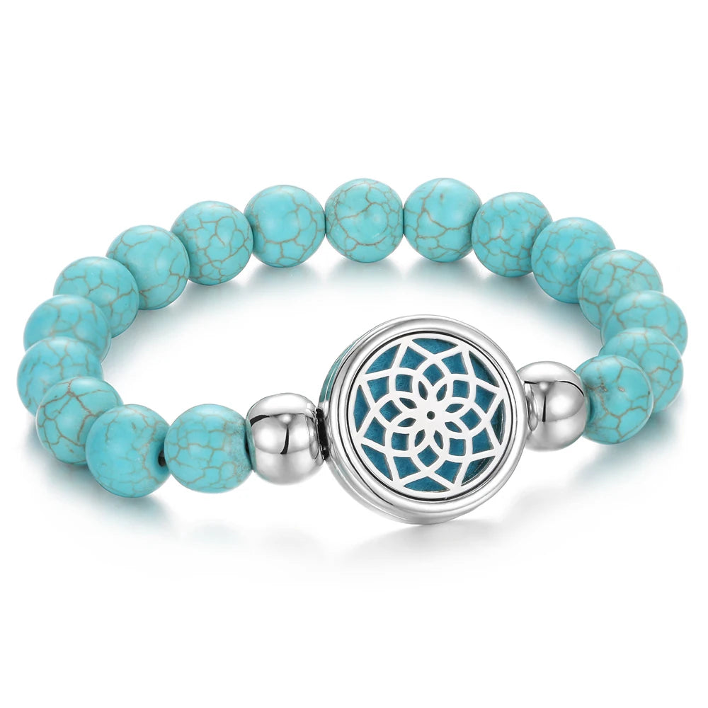 Aromatherapy Beaded Bracelet Aroma Jewelry Essential Oil Bracelet Elastic Beads Bracelet Perfume Aroma Diffuser Locket Bracelets - Madeinsea©