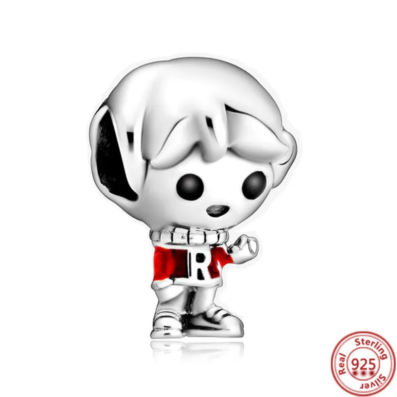 MINISO Disney Hot selling S925 Sterling Silver Harry Potter Charm Suitable Original Pandora Bracelet Exquisite Gift For Women