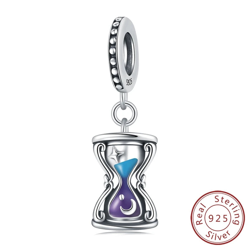 100% Real 925 Sterling Silver Charms Beads Stars Moon Pendant Fit Original Charms Bracelets Bangle DIY Jewelry Gifts