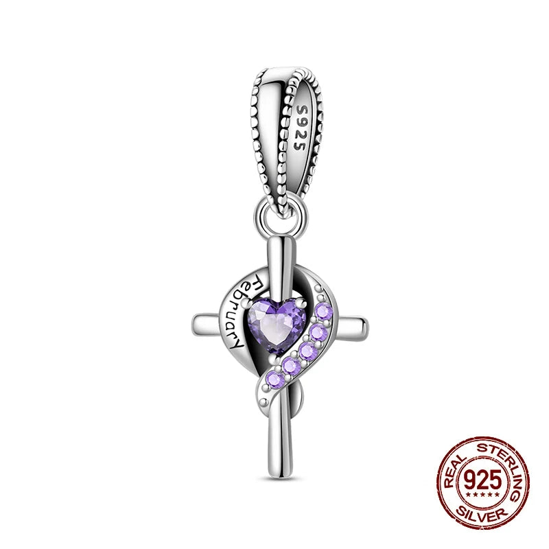 New 925 Sterling Silver Charms Beads Pendant From January To December Month Beads Fit Original Bracelet Charms Women Jewelry