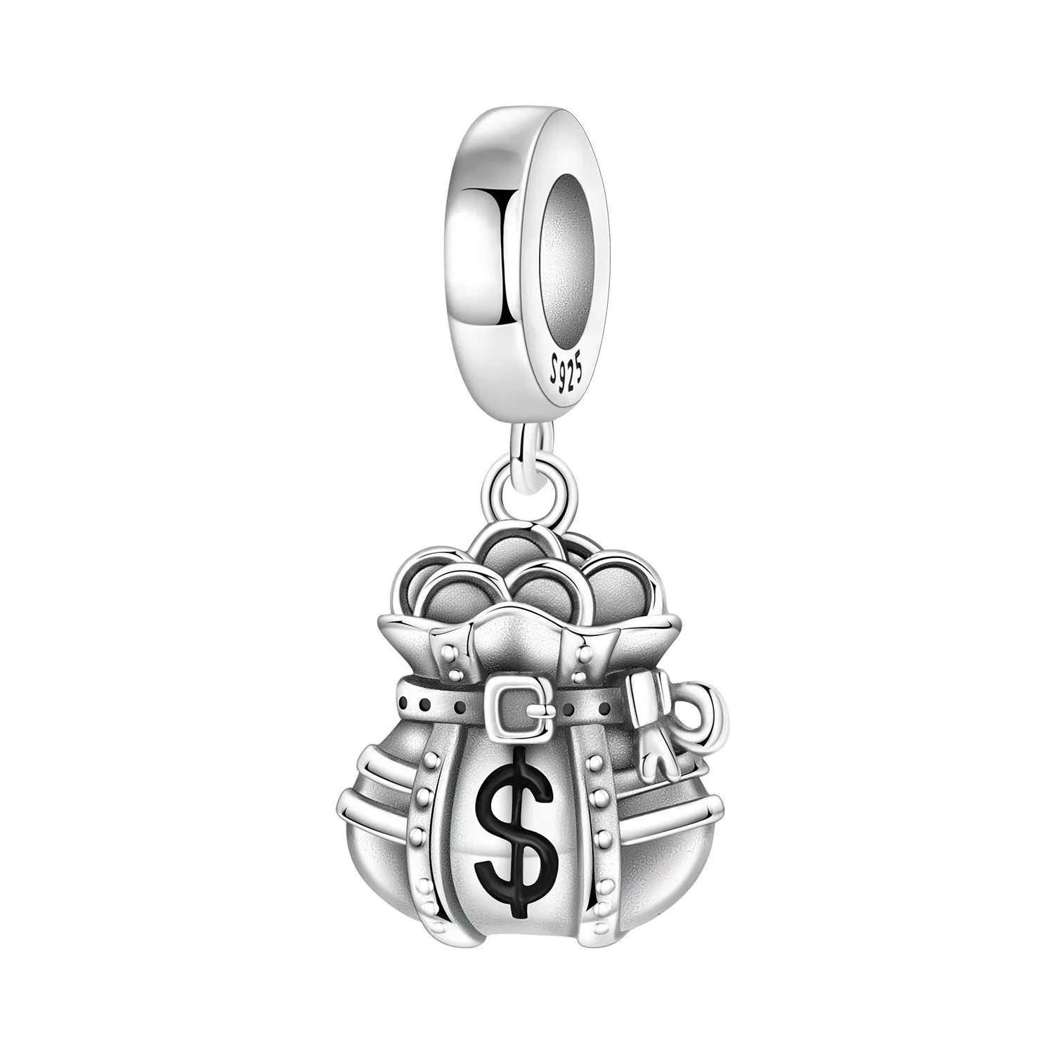 PANPOKI 925 Sterling Silver Sparkling Wings Lucky Symbol Pendants Bracelet Charms Fit Women Jewelry Party Beads DIY Trendy Gift