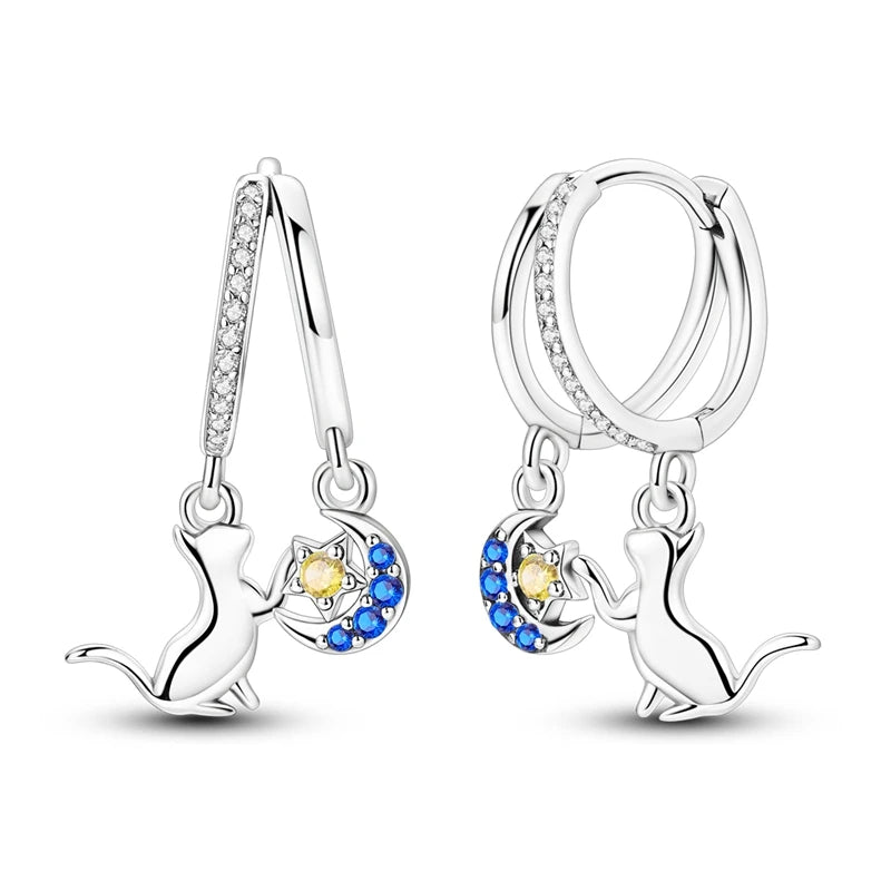 2024 neue 925 Sterling Silber Hoop Ohrringe Blumen Zirkon Ohrringe Stud Für Frau Feine Geburtstag Hochzeit Partei Schmuck Geschenke