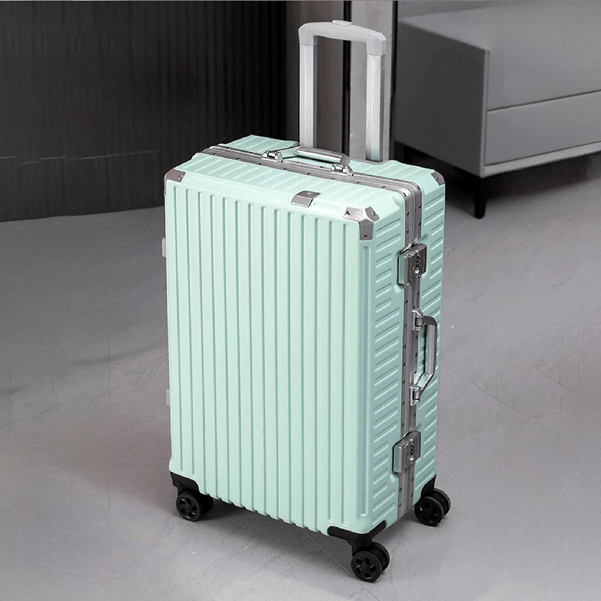 Trolley Luggage 20 24 26 28 Inch Aluminum Frame Rolling Luggage Case USB Travel Suitcase on Wheels Combination Lock Carry-On Luggage - Madeinsea©