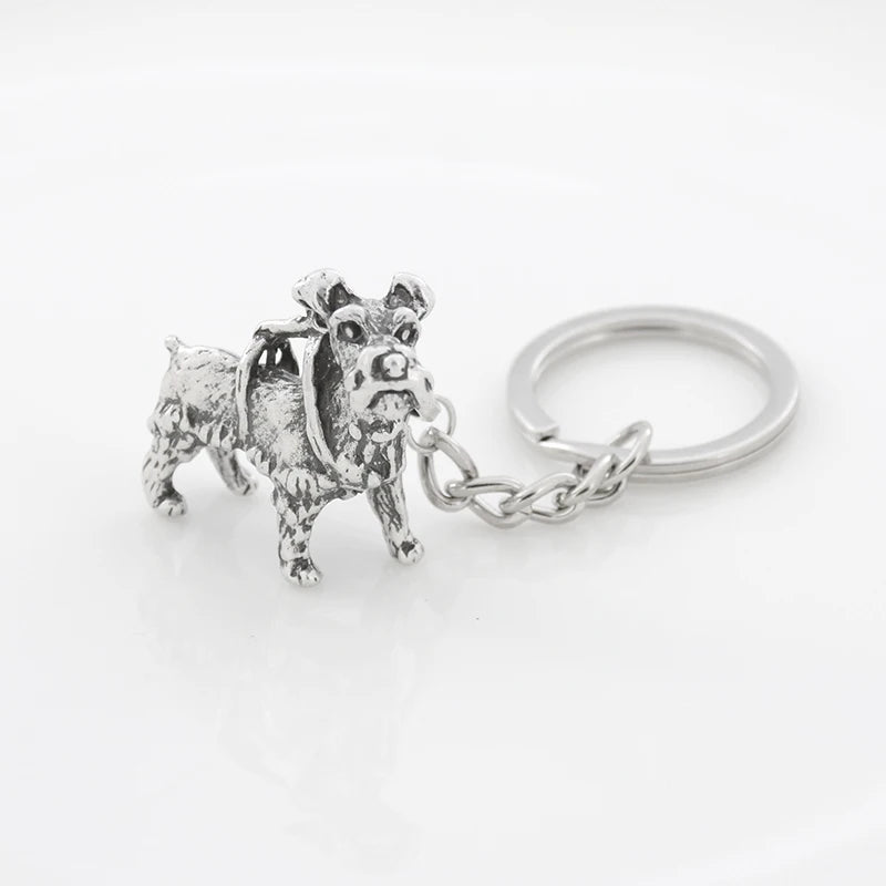 Vintage 3D French Bulldog&Pug Key Chains Cute Animals Keychains Keyring Pet Fashion Jewelry Boyfriend Girls Gift Accessories