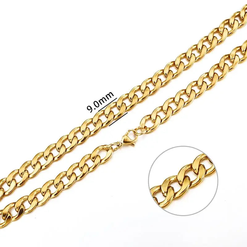 2mm-7mm Rope Chain Necklace Stainless Steel Never Fade Waterproof Choker Men Women Jewelry Gold Color Silver Color Chains Gift