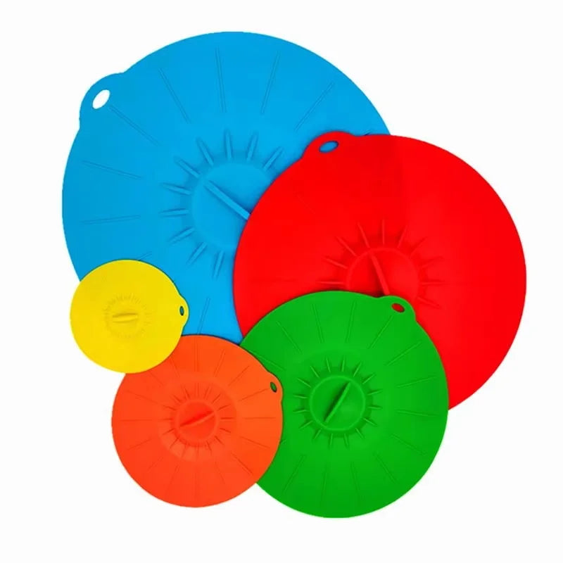 5pcs Environment-friendly Preservation Cover Food Ftorage Can Be Used For Refrigerators Microwave Ovens Spill Proof