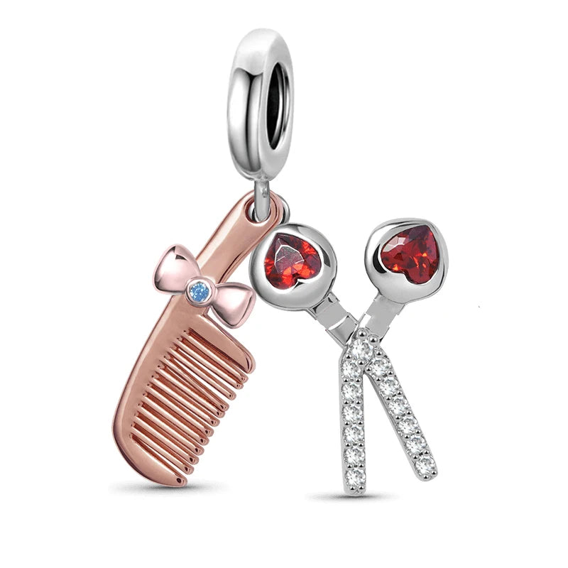 New Original 925 Silver Plated Accessories Fashion Charm Perfume High Heels Bead Fit Pendant Bracelet For Women DIY Jewelry Gift