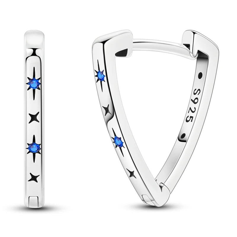 Hoop Earring 2024 New 925 Sterling Silver Earring Women Drop Earring For Wedding Engagement Birthday Party Fashion Jewelry Gift