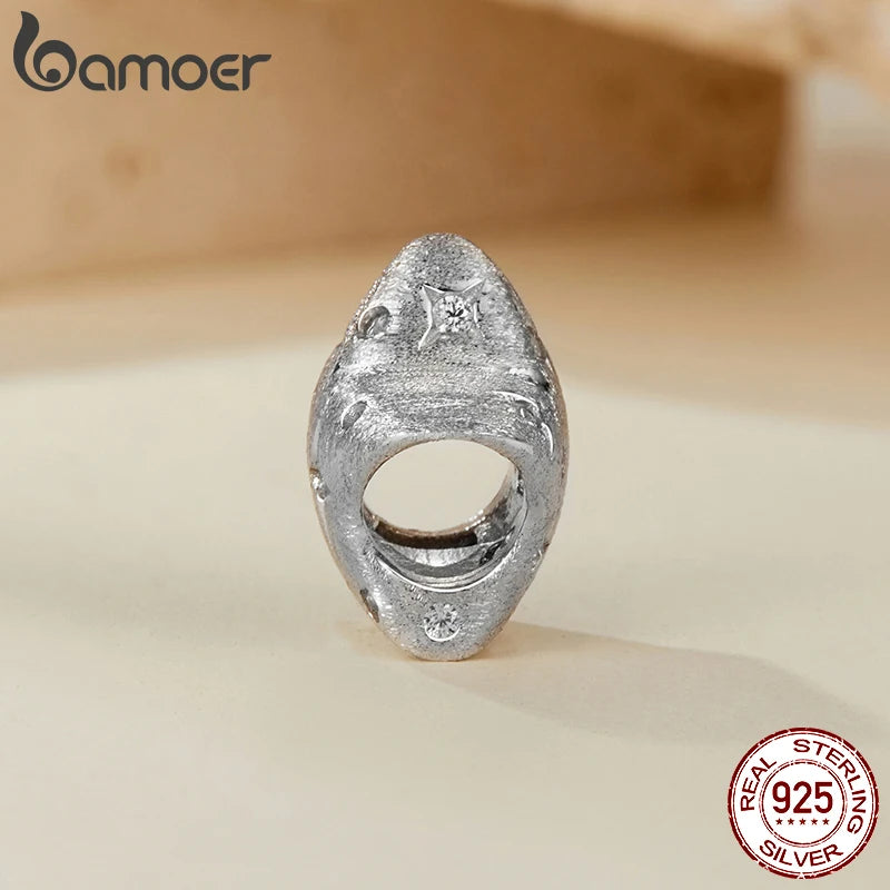 BAMOER Solid 925 Sterling Silver Star CZ Charm Bead fit Original Bracelet Jewelry DIY bamoer Classic Charm BSC1079