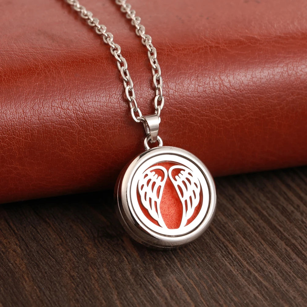 2023 New Aromatherapy Necklace Diffuser Pendant Aroma Jewelry Thread Rotate Open Locket Perfume Essential Oil Diffuser Necklace