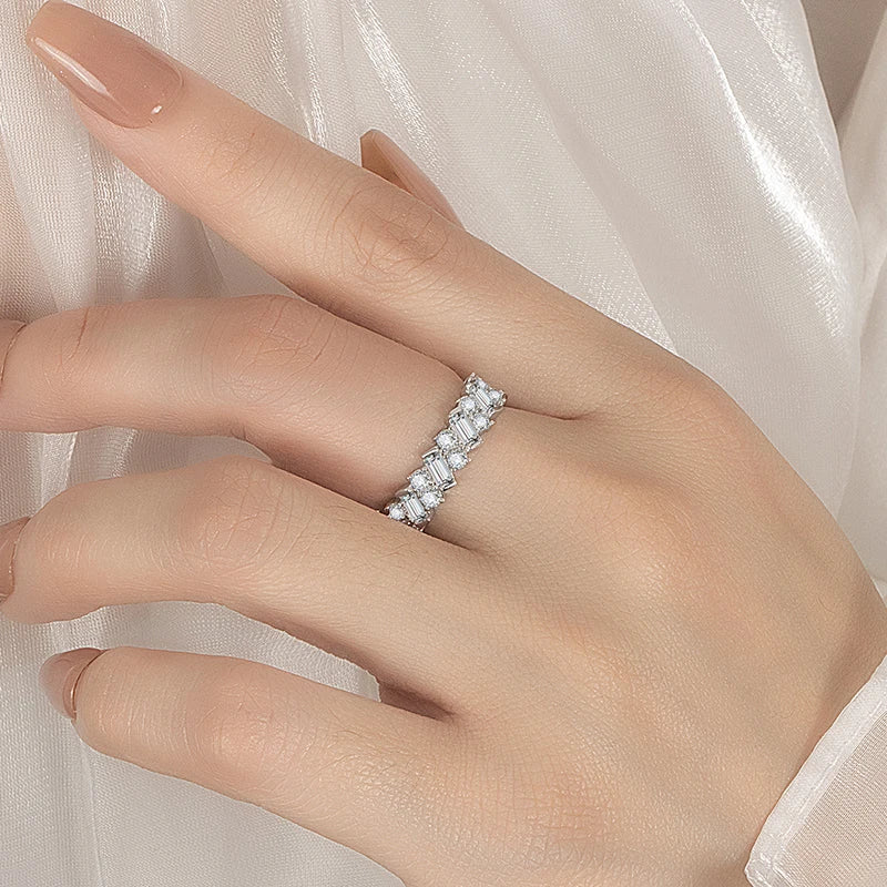PERFANY 3.08CT All Moissanite Ring for Women S925 Pure Silver Laboratory GRA Diamond Fashion Wedding High-end Jewelry - Madeinsea©
