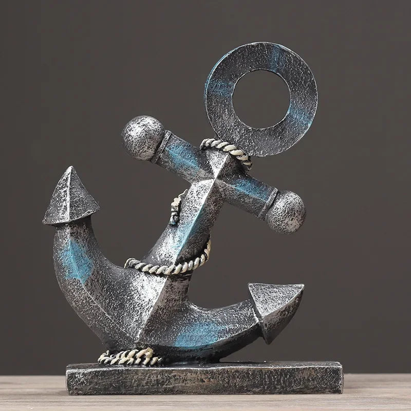 Vintage resin boat anchor decoration - Madeinsea©