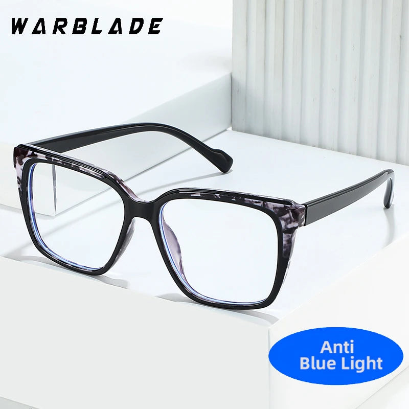 2025 TR90 Marke Designer Retro Übergroßen Quadratischen Anti Blau Licht Brille Frauen Männer Weibliche Brillen Optische Computer Brille
