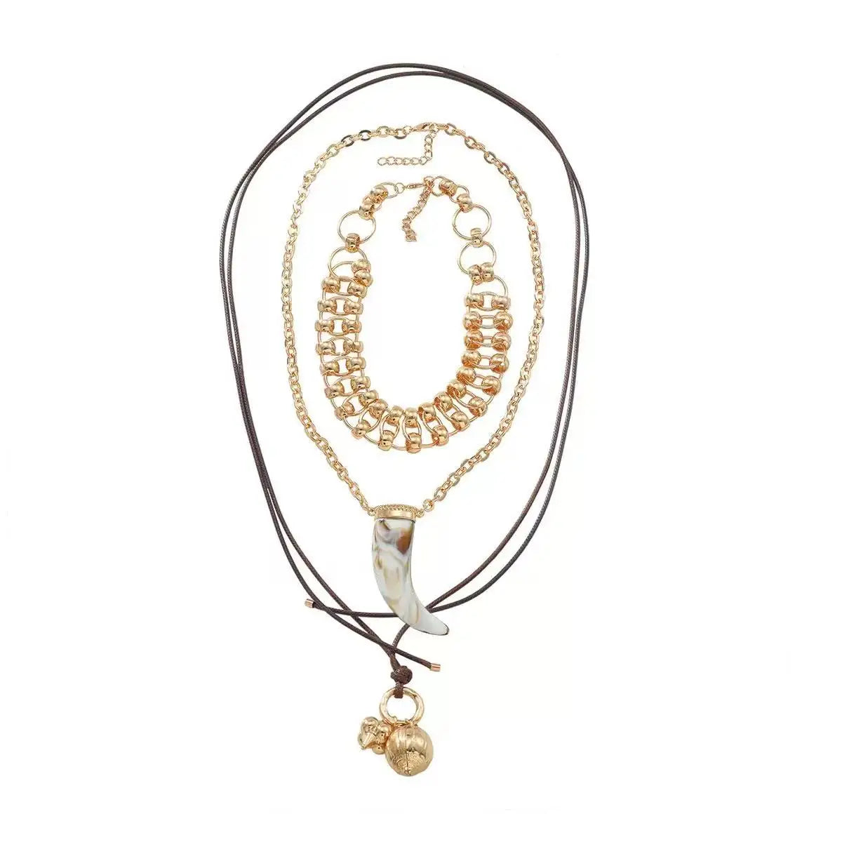 ZAA Multi-layer Animal Corner Pendant Geometric Women's Necklace