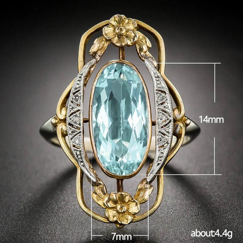 100% 925 Sterling Silver Retro Hollowed out rings for women natural kyanite Gemstone Wedding Engagement Rings mujer Fine Jewelry