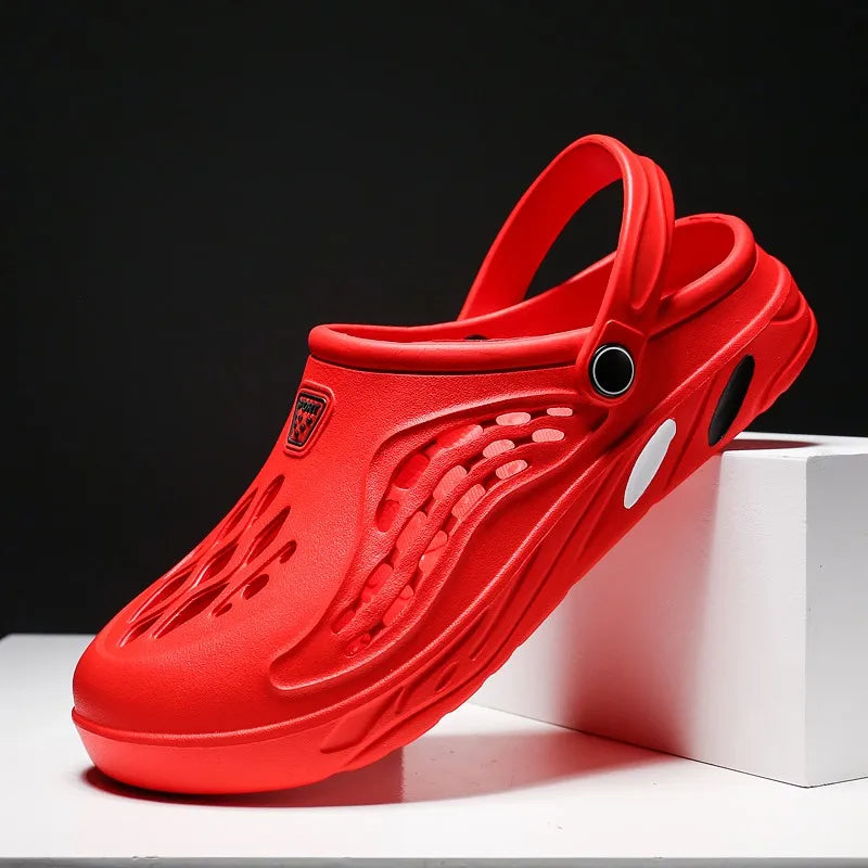 Summer Beach Men Sandals Breathable Men Casual Shoe Hole Shoes Light Clogs Home Garden Outdoor Male Flat Slippers Big Size 39-49