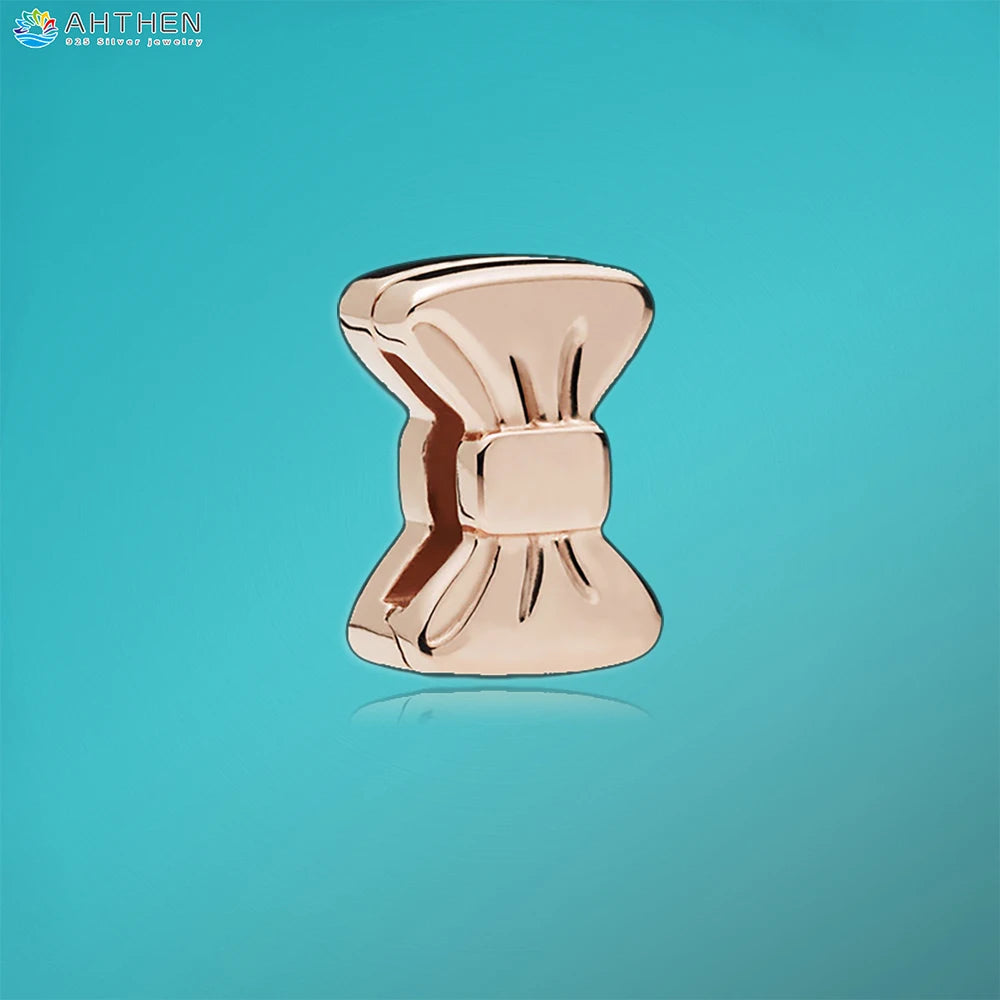 Ahthen 925 Sterling Silver Bead Silver Star Timeless Sparkle Heart Dangle Clip Charms fit Snake Chain Reflexions Bracelets