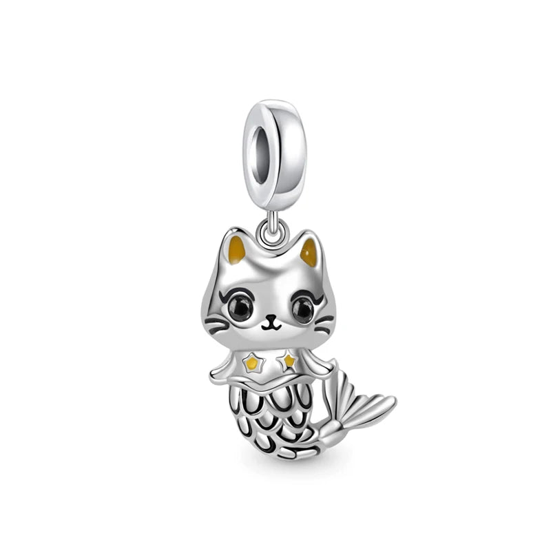 New 925 Silvering Cartoon Cat Spider Rabbit All Saints' Day Charm Bead fit Original Pandora Bracelet Trinket DIY Women Jewelry